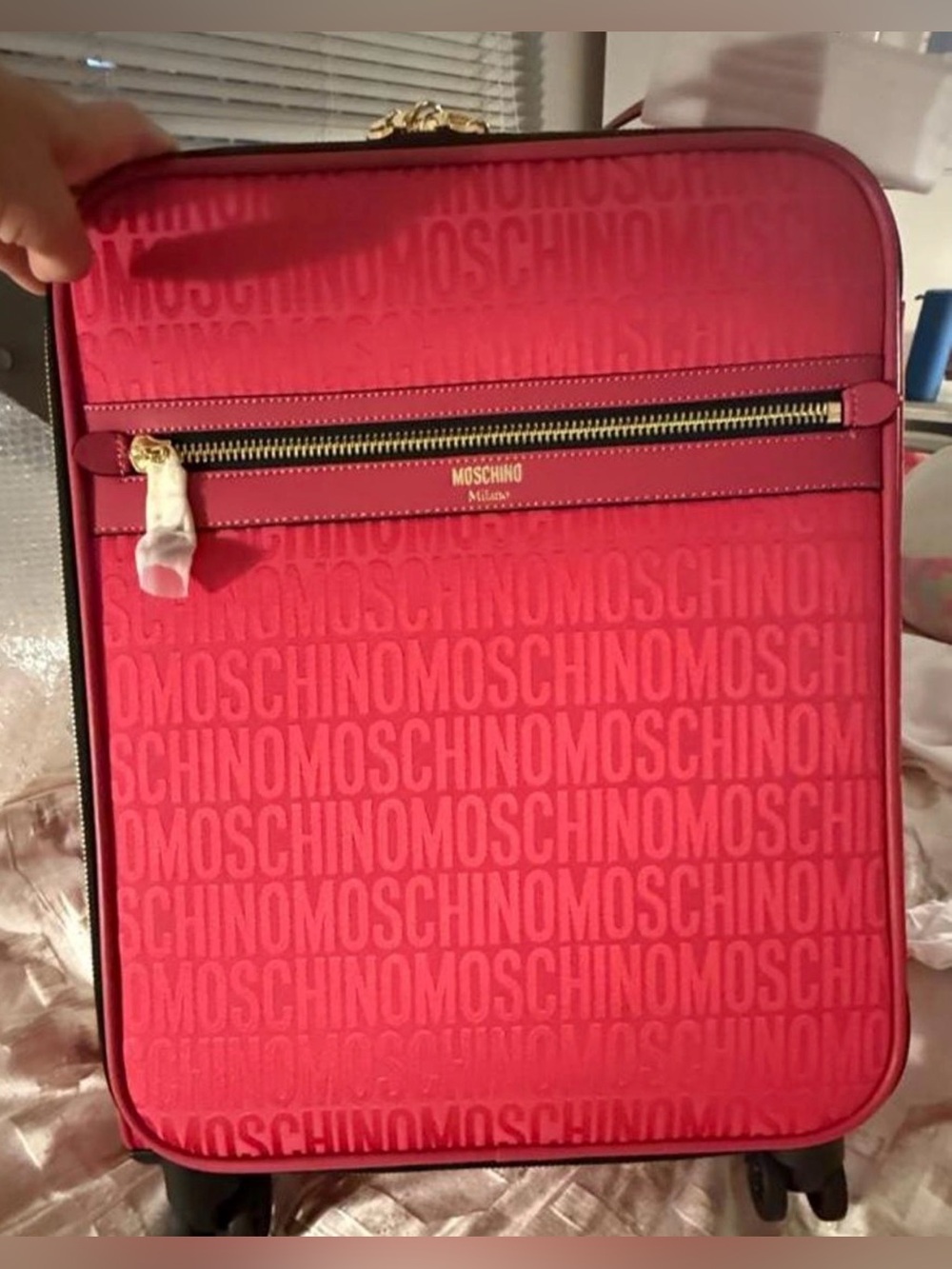 NWT MOSCHINO Fuschia Carry On Barbiecore Feminine Cottagecore Fairycore Designer